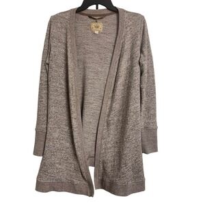 UGG Australia Heathered Marl Open Front Cardigan Brown Tan Small